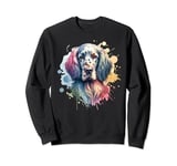 English Setter Dog Watercolor Artwork Sweatshirt