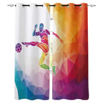 zpangg Boys Curtains For Bedroom Geometric Football Curtains Blackout Thermal Insulated Window Curtains For Living Room 2 Panels 150×166Cm