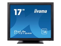 iiyama ProLite T1731SAW-B5 - Écran LED - 17" - écran tactile - 1280 x 1024 @ 75 Hz - TN - 250 cd/m² - 1000:1 - 5 ms - HDMI, VGA, DisplayPort - haut-parleurs - noir