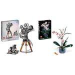 LEGO| Disney La Caméra Hommage à Walt Disney - Set de Construction Adultes & 10311 Icons L’Orchidée Plantes avec Fleurs Artificielles d'Intérieur pour Décoration de Maison