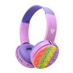 Vybe Stress Buster Headphones Purple Bluetooth 5.1 Wireless Fidget Tool Earbuds