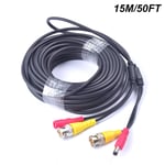 Cocar 50FT 15M Pre-made 2-in-1 BNC Video + Power DC Extension Cable for CCTV Security Camera Home Surveillance Closed-circuit TV System