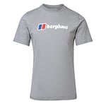 Berghaus Men's Organic Big Classic Logo T-Shirt, Grey Marl, XXL