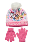Set Cap + Glooves Accessories Headwear Hats Winter Hats Pink Paw Patrol