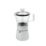 La Cafetière Verona Glass Espresso Maker, Chrome, 6 Cup, Gift Boxed