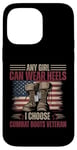 Femme vétéran Any Girl Can Wear Heels I Choose Combat Boots Coque pour iPhone 14 Pro Max