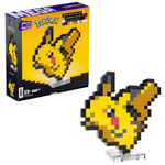 MEGA Pokémon Action Figure Building Set, Pikachu with 400 Pieces and Pixel Retro