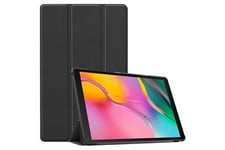 Hsmy Housse et étui pour tablette Etui samsung tab s7 plus 12.4 t970/t975 2020housse noir avec protection d'écran en verre trempé (xys013)