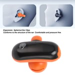 (Orange)Clip On Wireless Earphones Long Standby Time Wireless Sport