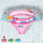Flotteur de natation pour bébé, anneau de natation gonflable pour bébé avec siège, flotteur de piscine pour bébé pour tout-petit de 6 à 36 mois, bain pour bébé adapté, bain-rose