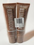 2 x Sally Hansen Airbrush Legs Illuminator Nude Glow 100ml