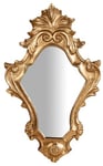 Biscottini Miroir Mural 25,5 x 3 x 40,5 - Miroir de Salle de Bain - Décoration de Maison - Miroir Mural Long - Décoration de Chambre Shabby - Miroir de Chambre à Coucher