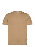 Mercerized Cotton Tee S/S Tops T-shirts Short-sleeved Beige Lindbergh Black