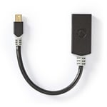 Nedis Mini Displayport-kabel | DisplayPort 1.4 | Mini DisplayPort Han | HDMI™ Output | 48 Gbps | Gull belagt | 0.20 m | Rund | PVC | Antrasitt | Vindus boks