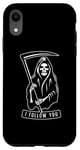 iPhone XR "I FOLLOW YOU" Grim Reaper Death Scythe Mysterious Dark Case
