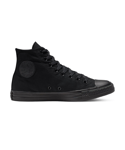 Converse All Star Unisex Chuck Taylor High Top Sneakers - Black Monochrome Canvas - Size UK 6