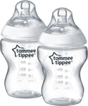 Tommee Tippee Closer to Nature Feeding Bottles 2 count (Pack of 1), clear 