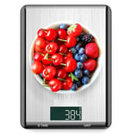Nanssigy Kitchen Scale, Flat Stainless Steel Cooking Scales, LCD Display Digital Food Scales with 1g Accuracy