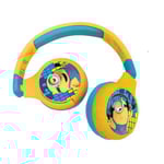 LEXIBOOK Minions 2-i-1 Bluetooth® och kabelanslutning, vikbara hörlurar med säker volym