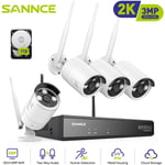 Wifi Kit de vidéosurveillance 5MP H.264+ nvr 43MP Caméras Smart ir Vision Nocturne Intempéries Caméras Système de Sécurité– 1TB hdd - Sannce