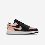 NIKE AIR JORDAN 1 LOW (GS) SIZE UK 5.5 EUR 38.5 (553560 034) BLACK/ARCTIC ORANGE