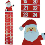 Christmas Felt Hanging Santa Advent Calendar - Add your own Treats
