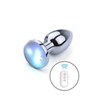 Vibrating Aluminum LED Buttplug