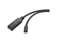 Renkforce Usb-Kabel Usb 3.2 Gen1 (Usb 3.0) Usb-C® Hane, Usb-A Hona 5,00 M Svart Aktiv Med Signalförstärkning, Med Otg-Funktion Rf-5231962