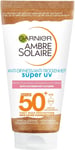 Ambre Solaire SPF 50+ anti Dryness Sun Cream Moisturiser for Face, High Protecti
