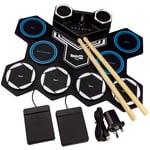 PDT RockJam Roll Up Bluetooth Drum Kit with Built-in Battery & Drumsticks