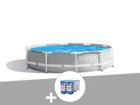 Kit piscine tubulaire Intex Prism Frame ronde 3,05 x 0,76 m + 6 cartouches de filtration