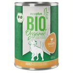 Ekonomipack: zooplus Bio 24 x 400 g - Eko-kyckling med eko-morötter (glutenfritt)