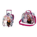Disney Frozen 2 Castle 3D Small Trolley Backpack + Lunch Bag