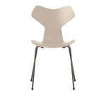 Fritz Hansen - Grand Prix 3130 Stol Färgad Ask, Light Beige/Dark Brown - Matstolar - Arne Jacobsen