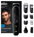Braun All-In-One Style Kit Series 5 MGK5411, 9-in-1 Everyday Grooming Kit For Men