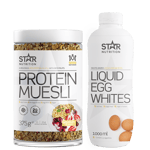 Flytande äggvita & Protein Muesli