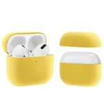 AULEEP Compatible with AirPods Pro Case, Liquid Silicone Case for AirPods Pro 2019, Front LED Visible (lemon yellow)