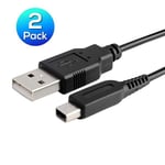 2pcs Charge Cordon USB Câble de Charge pour Nintendo 3DS XL Noir