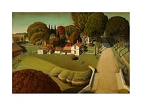 Wee Blue Coo Grant Wood Birthplace Of Herbert Hoover Wall Art Print