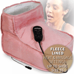 Vibrating Dry Bath Foot Massager Heat Setting Pink Fleece Lined Soothing Remote