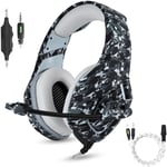 Gaming Headset Hörlurar med Mikrofon, PS4 PS5 Headset