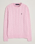Polo Ralph Lauren Cotton Cable Pullover Carmel Pink
