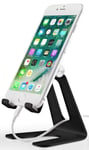 Orco Adjustable Phone Stand For Desk Phone Dock Universal Stand Cradle Holder, Dock Compatible with iPhone 11 Pro Xs Max XR X 8 7 6S Plus Switch, HUAWEI Samsung S10 S9 (Black)