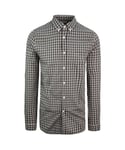 Lacoste Regular Fit Mens Checkered Black Shirt Cotton - Size Small