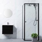 Bathlife Profil Dusjhjørne 80x80 cm, Sort Matt/Klart Glass