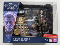 The War Doctor Who & Dalek Scientist 5" Figure Set B&M John Hurt BNIB
