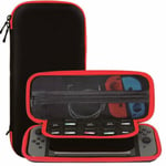Nintendo Switch + OLED Black EVA Hard Travel Case Cover 10 Game Storage Strap