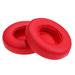 Beats Solo 2 / 3 leather foam ear pad cushion - Red