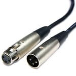 1m 3 Pin XLR Male to Female Cable PRO Audio Microphone Speaker Mixer Lead
