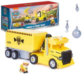 PAW Patrol, Rubble 2-in-1 Transforming X-Treme Truck with Excavator Toy, Crane Toy, Lights and Sounds, Action Figures, Kids’ Toys for Ages 3 and up